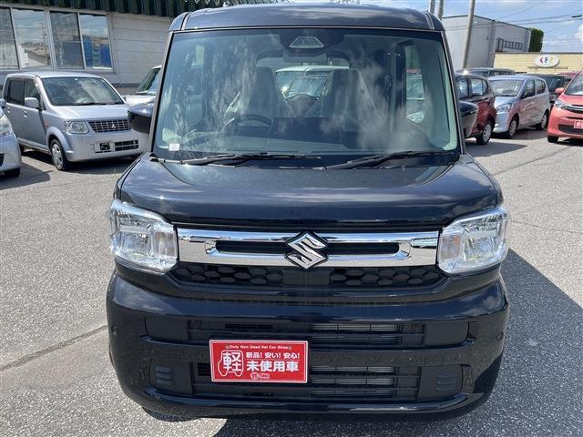 スペーシア ハイブリッドＧ　プッシュスタートボタン　衝突被害軽減ブレーキ　障害物センサー　アイドリングストップ　ステアリングリモコン　オートエアコン（5枚目）