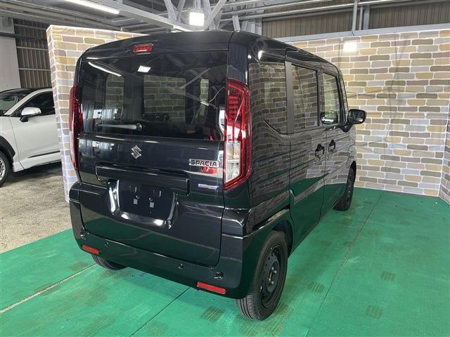 スペーシア ハイブリッドＧ　衝突被害軽減ブレーキ　障害物センサー　４ＷＤ　プッシュスタートボタン　ステアリングリモコン　横滑り防止装置　アイドリングストップ　運転席助手席シートヒーター　オートエアコン　電動格納ドアミラー　ＡＢＳ（13枚目）