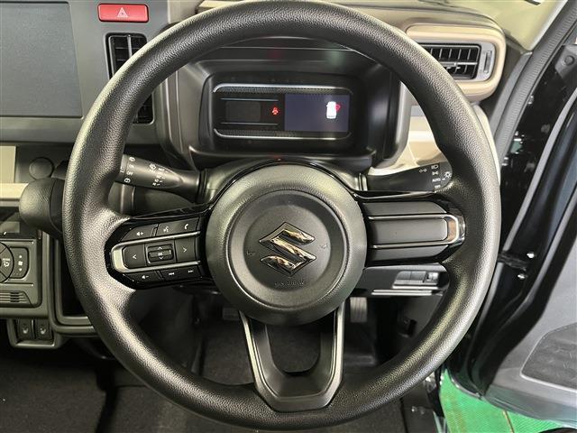 スペーシア ハイブリッドＧ　衝突被害軽減ブレーキ　障害物センサー　４ＷＤ　プッシュスタートボタン　ステアリングリモコン　横滑り防止装置　アイドリングストップ　運転席助手席シートヒーター　オートエアコン　電動格納ドアミラー　ＡＢＳ（35枚目）