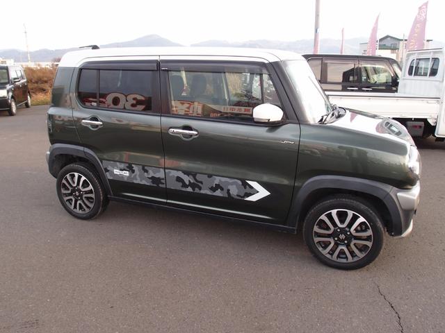 ハスラー ＪスタイルＩＩターボ　４ＷＤ　８インチフルセグナビ・Ｂｌｕｅｔｏｏｔｈ・ＤＶＤ・バックカメラ　デュアルカメラブレーキサポート　クルーズコントロール　フロント左右シートヒーター　ドアミラーヒーター　パドルシフト　スマートキー（4枚目）