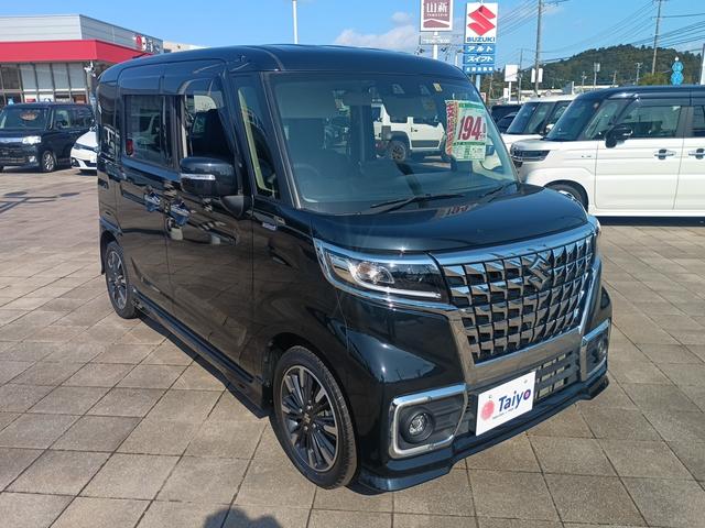 スペーシアカスタム ハイブリッドXS アラウンドモニター 両側パワ-スライドドア ターボ 電動ミラー スマキー クルーズコントロール キーレスエントリー アイドルストップ オートハイビーム シートH LEDヘッドライト ナビTV DVD(6枚目)