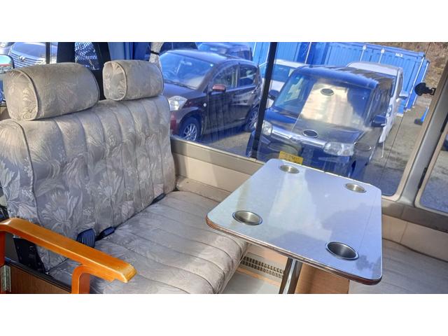 コースター LX キャンピングカー 2WD ETC 10人乗り レカロシート サブバッテリー 外部電源 冷蔵庫 シンク コンロ 電子レンジ 1HZエンジン 社外ナビ(28枚目)