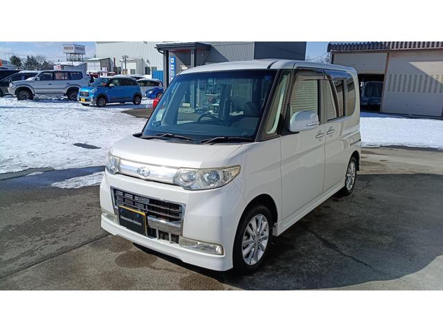 タント カスタムVセレクションターボ 4WD ETC Bluetooth スマートキー 片側電動スライドドア ピラーレス ターボ 純正ナビ フルセグTV CD DVD FM AM(8枚目)