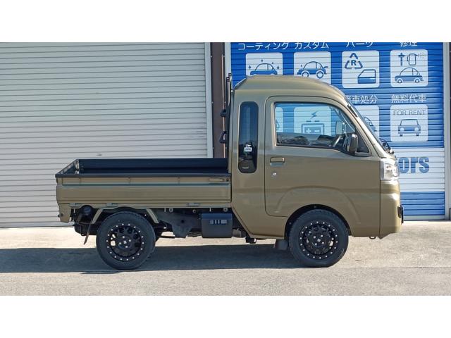 ハイゼットトラック ジャンボSAIIIt 4WD Bluetooth エアコン パワステ 荷台ラプターライナー塗装 フロントダークメッキセット マッドガード USBチャージャー(8枚目)