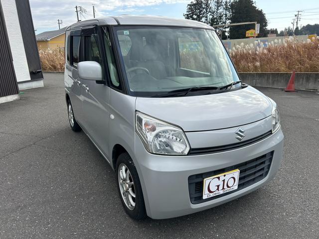 スペーシア Ｘ　車検令和８年１０月まで　ＳＤナビ・フルセグＴＶ・ＤＶＤ再生　プッシュスタート＆スマートキー　電動スライドドア・ベンチシート　Ａ－ＳＴＯＰ　オートエアコン・電格ミラー　社外１４インチＡＷ　販売店保証（3枚目）