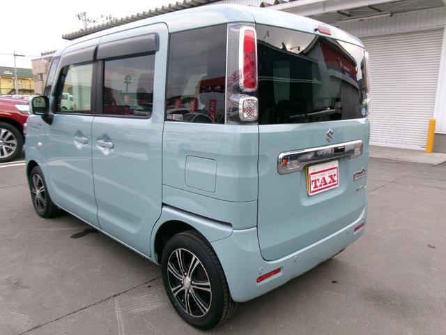 スペーシア ハイブリッドＸ　フルタイム４ＷＤ　ＥＴＣ　禁煙車　ワンオ－ナ－　スマ－トキ－　スペアキー　フルフラット　Ｂｌｕｅｔｏｏｔｈオーディオ　シートヒーター　室内クリーニング済み　下回り防錆済　オートミラー　両側自動ドア（12枚目）