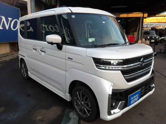 スペーシアカスタム ハイブリッドXS 4WD 9インチ純正ナビTV 全方位カメラ 衝突被害軽減システム Bluetooth 両側パワースライドドア LEDヘッドライト ETC スマートキー シートヒーター クルーズコントロール(3枚目)