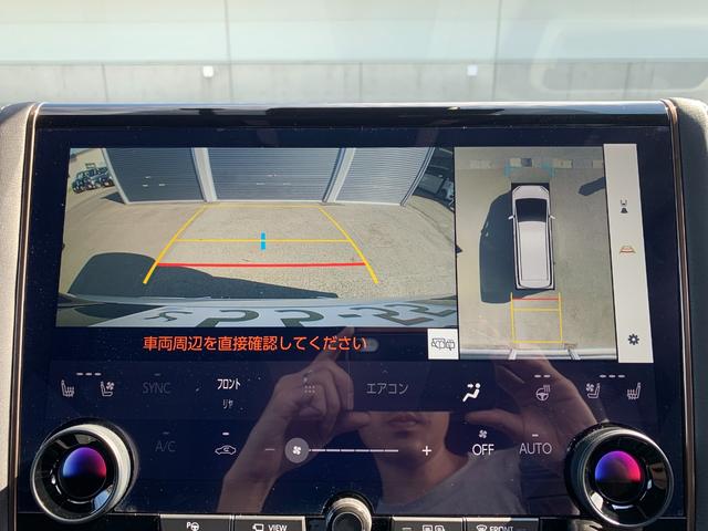 アルファードハイブリッド Ｚ　４ＷＤ　禁煙ワンオーナ　純正１４型メーカーナビフルセグＴＶ　１３．２型フリップダウンモニター　モデリスタフルエアロ＆シグネチャーイルミブレード＆フロントグリル　カラーＨＵＤ　パノラマビューモニター（12枚目）