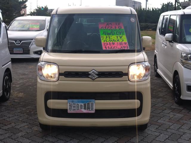 スペーシア ハイブリッドＧ　４ＷＤ　ナビ　フルセグＴＶ　Ｂｌｕｅｔｏｏｔｈ　Ｂカメラ　両側スライドドア　プッシュスタート　シートヒーター　オートライト　アイドリングストップ　キーレスプッシュスタート（7枚目）