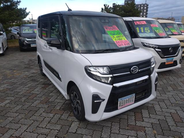 タント カスタムＸ　４ＷＤ　衝突被害軽減ブレーキ　純正ツートンカラー　ナビ　フルセグＴＶ　Ｂｌｕｅｔｏｏｔｈ　Ｂカメラ　両側パワースライドドア　ＬＥＤヘッドライト　シートヒーター　寒冷地仕様（8枚目）