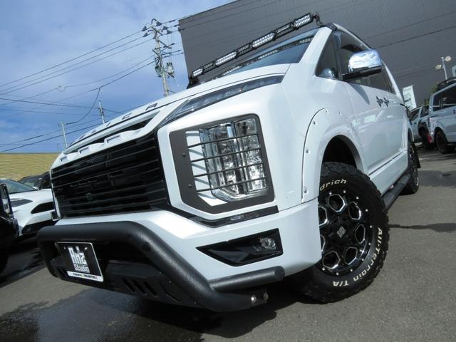 デリカＤ：５ Ｐ　アルパインビックＸ１１型ナビ＆１２．８型後席モニター◆ＥＴＣ２．０◆ＫＡＤＤＩＳルーフラック＆Ｒラダー＆トレイルヒッチ＆テールガード◆ＸＪ０６ホイール＆ＢＦＡＴタイヤ◆ＪＡＯＳオバフェン＆ＬＥＤグリル（5枚目）