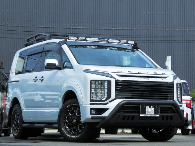 デリカＤ：５ Ｐ　アルパインビックＸ１１型ナビ＆１２．８型後席モニター◆ＥＴＣ２．０◆ＫＡＤＤＩＳルーフラック＆Ｒラダー＆トレイルヒッチ＆テールガード◆ＸＪ０６ホイール＆ＢＦＡＴタイヤ◆ＪＡＯＳオバフェン＆ＬＥＤグリル（10枚目）
