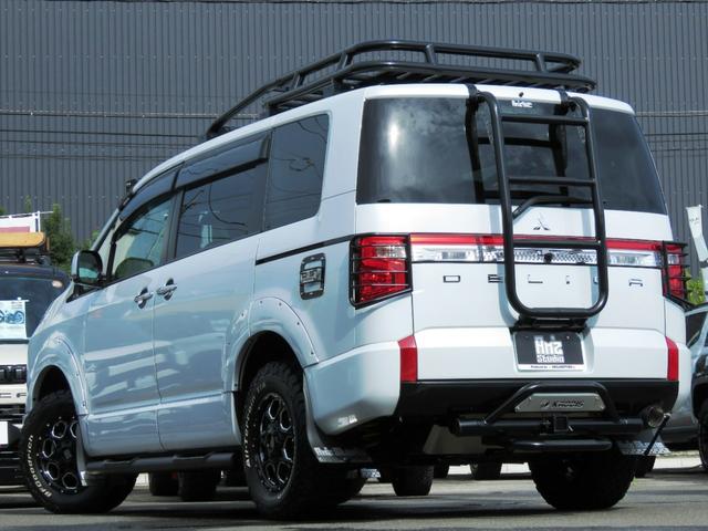 デリカＤ：５ Ｐ　アルパインビックＸ１１型ナビ＆１２．８型後席モニター◆ＥＴＣ２．０◆ＫＡＤＤＩＳルーフラック＆Ｒラダー＆トレイルヒッチ＆テールガード◆ＸＪ０６ホイール＆ＢＦＡＴタイヤ◆ＪＡＯＳオバフェン＆ＬＥＤグリル（16枚目）