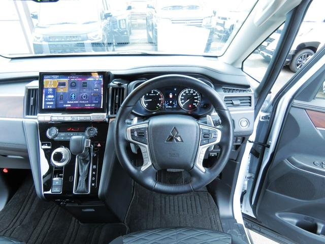 デリカＤ：５ Ｐ　アルパインビックＸ１１型ナビ＆１２．８型後席モニター◆ＥＴＣ２．０◆ＫＡＤＤＩＳルーフラック＆Ｒラダー＆トレイルヒッチ＆テールガード◆ＸＪ０６ホイール＆ＢＦＡＴタイヤ◆ＪＡＯＳオバフェン＆ＬＥＤグリル（34枚目）