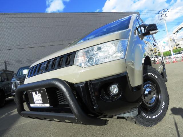 デリカＤ：５ シャモニー　４ＷＤ／ＮＥＷ全塗装ヴィンテージ仕様ＤＥＡＮクロスカントリー＆ＢＦグッドリッチＡＴタイヤＧＯＱＢＵＴＯ－ＲＥＶＯバンパーガードラプター塗装／ＭＡＤＬＹＳスモークテールガーニッシュＩＰＦドアプロテクター（5枚目）