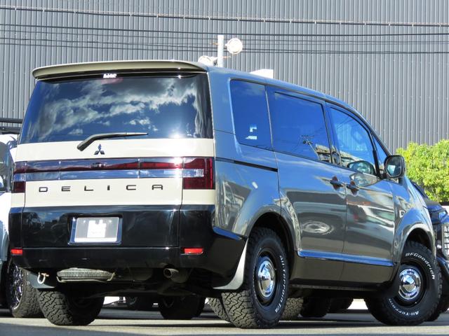 デリカＤ：５ シャモニー　４ＷＤ／ＮＥＷ全塗装ヴィンテージ仕様ＤＥＡＮクロスカントリー＆ＢＦグッドリッチＡＴタイヤＧＯＱＢＵＴＯ－ＲＥＶＯバンパーガードラプター塗装／ＭＡＤＬＹＳスモークテールガーニッシュＩＰＦドアプロテクター（13枚目）