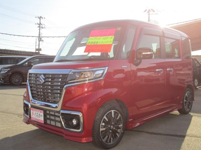 スペーシアカスタム ハイブリッドＸＳターボ　中部仕入れ　４ＷＤ　デュアルカメラブレーキサポート　両側電動スライドドア　フルセグ対応メモリーナビ　セレクトビューバックアイバックカメラ　ハーフレザーシート　純正１５ＡＷ　夏タイヤ新品　スマートキー（3枚目）
