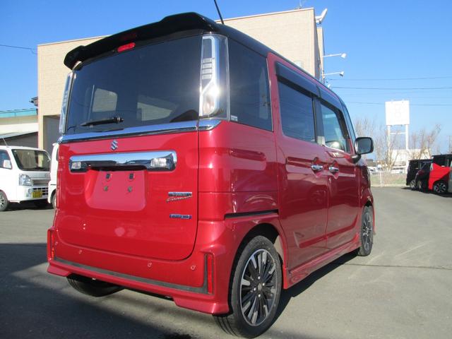 スペーシアカスタム ハイブリッドＸＳターボ　中部仕入れ　４ＷＤ　デュアルカメラブレーキサポート　両側電動スライドドア　フルセグ対応メモリーナビ　セレクトビューバックアイバックカメラ　ハーフレザーシート　純正１５ＡＷ　夏タイヤ新品　スマートキー（6枚目）