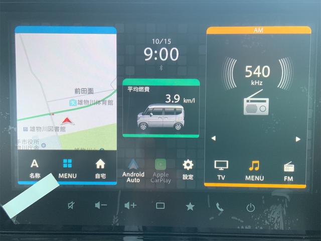 スペーシアギア ハイブリッドＸＺ　ハイブリッドＸＺ４ＷＤターボ　全周囲カメラ　両側電動スライドドア　ナビ　ＴＶ　クリアランスソナー　オートクルーズコントロール　レーンアシスト　オートライト　スマートキー　電動格納ミラー　シートヒーター（5枚目）
