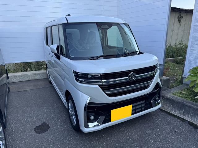 スペーシアカスタム ハイブリッドＧＳ　４ＷＤ　両側スライド・片側電動　クリアランスソナー　オートクルーズコントロール　レーンアシスト　衝突被害軽減システム　オートライト　ＬＥＤヘッドランプ　スマートキー　アイドリングストップ（3枚目）