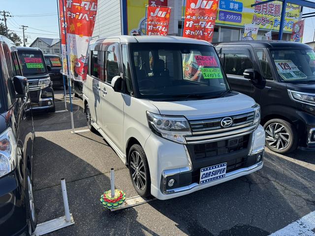 タント カスタムＲＳ　トップエディションＳＡＩＩ　４ＷＤ　両側電動スライドドア　衝突被害軽減システム　オートライト　ＬＥＤヘッドランプ　スマートキー　アイドリングストップ　電動格納ミラー　ベンチシート　ＣＶＴ　盗難防止システム　ＡＢＳ　ＥＳＣ　ＣＤ（16枚目）