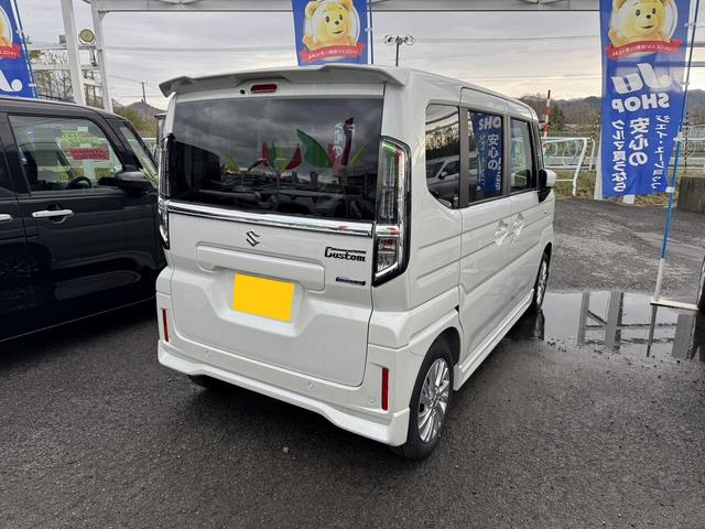 スペーシアカスタム ハイブリッドＧＳ　ステアリングスイッチ　シートヒーター　エンジンプッシュスタート　４ＷＤ　両側スライド・片側電動　クリアランスソナー　オートクルーズコントロール　レーンアシスト　衝突被害軽減システム　ＬＥＤヘッドランプ（4枚目）