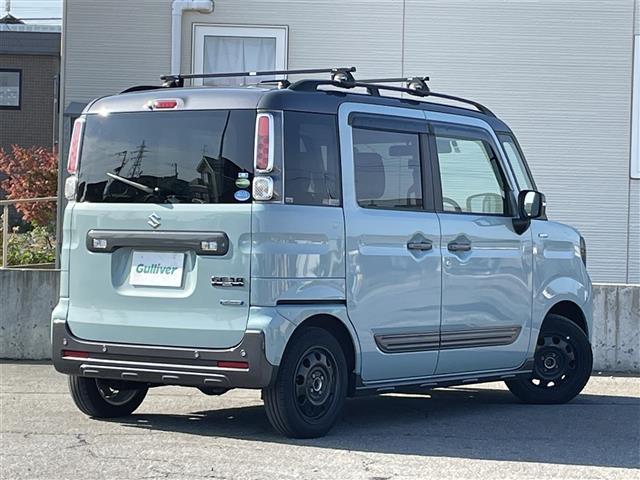 スペーシアギア ハイブリッドXZ ワンオーナー/4WD/社外オーディオ/両側パワースライドドア/パーキングセンサー/車線逸脱防止/衝突軽減ブレーキ/横滑り防止/純正LEDヘッドライト/フォグランプ/シートヒーター/ETC/取説/保証書(5枚目)