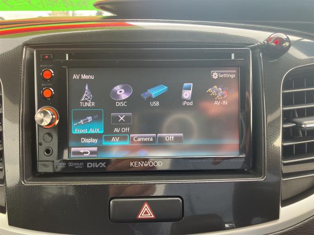 ワゴンＲスティングレー Ｔ　４ＷＤ　ＴＶ　オートライト　ＨＩＤ　スマートキー　アイドリングストップ　電動格納ミラー　シートヒーター　ベンチシート　ターボ　ＣＶＴ　盗難防止システム　ＡＢＳ　ＣＤ　ＤＶＤ再生　ＵＳＢ（4枚目）