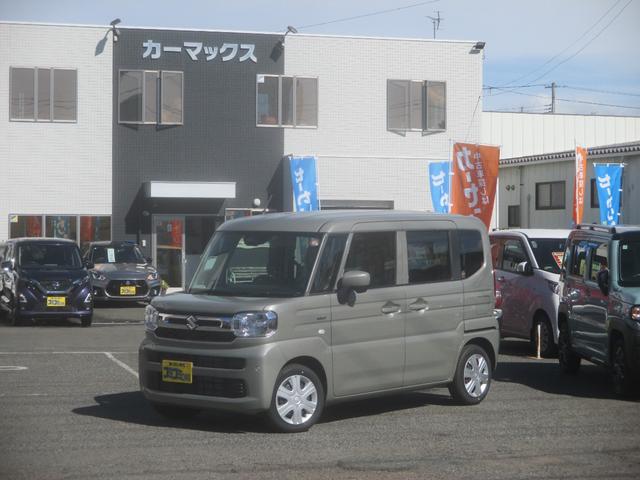 スペーシア ハイブリッドＸ　４ＷＤ車　全方位モニター付メモリーナビゲーション９インチ　フルセグＴＶ　ブルートゥース機能　スズキコネクト搭載　レーダーブレーキ　後席両側パワースライドドア　マット　バイザー　ノックスドール施工済車（8枚目）