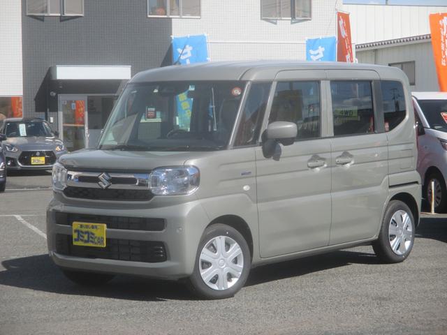 スペーシア ハイブリッドＸ　４ＷＤ車　全方位モニター付メモリーナビゲーション９インチ　フルセグＴＶ　ブルートゥース機能　スズキコネクト搭載　レーダーブレーキ　後席両側パワースライドドア　マット　バイザー　ノックスドール施工済車（9枚目）