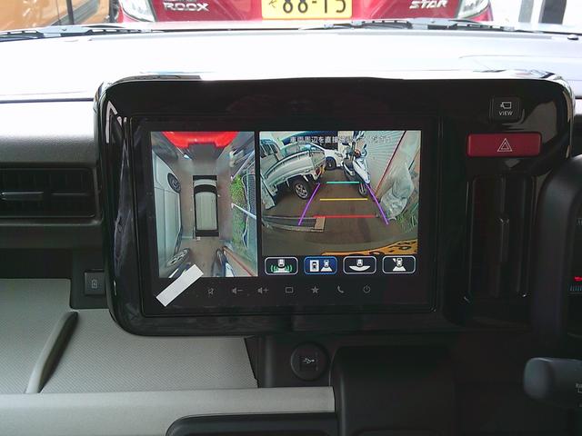 スペーシア ハイブリッドＸ　４ＷＤ車　全方位モニター付メモリーナビゲーション９インチ　フルセグＴＶ　ブルートゥース機能　スズキコネクト搭載　レーダーブレーキ　後席両側パワースライドドア　マット　バイザー　ノックスドール施工済車（40枚目）