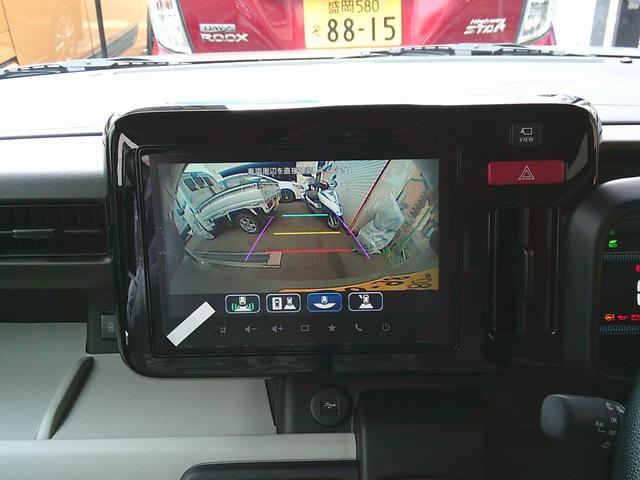 スペーシア ハイブリッドＸ　４ＷＤ車　全方位モニター付メモリーナビゲーション９インチ　フルセグＴＶ　ブルートゥース機能　スズキコネクト搭載　レーダーブレーキ　後席両側パワースライドドア　マット　バイザー　ノックスドール施工済車（41枚目）