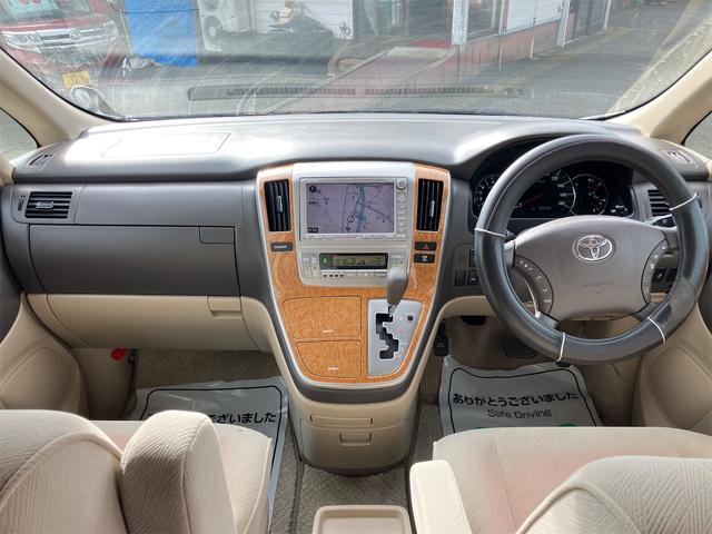 アルファードG MX Lエディション 4WD バックカメラ ナビ クリアランスソナー レーンアシスト 両側スライド・片側電動 オートライト HID キーレスエントリー 電動格納ミラー 3列シート AT アルミホイール CD MD(2枚目)