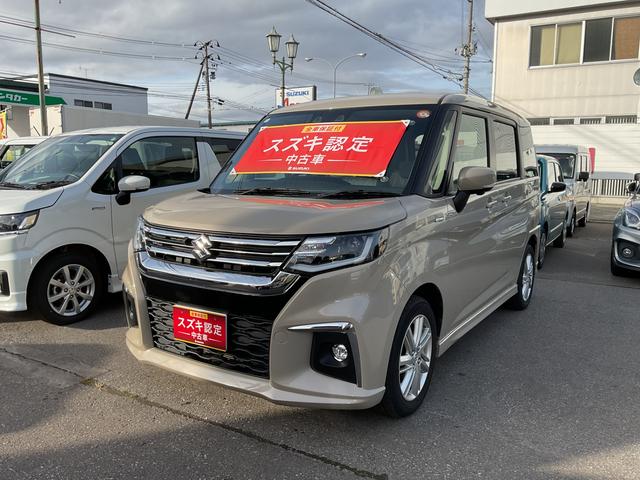 ソリオ ＨＹＢＲＩＤ　ＭＺ　２型　４ＷＤ　全方位モニタ付きナビ　両側リア電動スライドドア　アダプティブオートクルーズ　衝突被害軽減システム　横滑り防止機能　アイドリングストップ　プッシュスタート　オートエアコン　シートヒーター（9枚目）