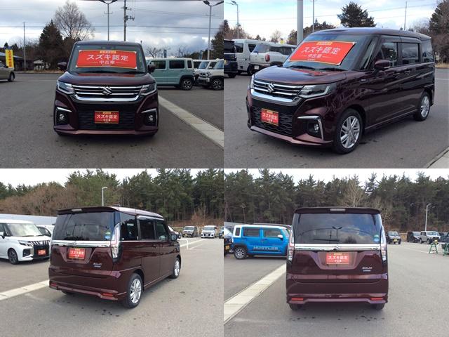 ソリオ ＨＹＢＲＩＤ　ＭＺ　４ＷＤ　全方位モニタ付きナビ　両側リア電動スライドドア　アダプティブクルーズコントロール　衝突被害軽減システム　横滑り防止機能　アイドリングストップ　プッシュスタート　オートエアコン　シートヒーター（2枚目）