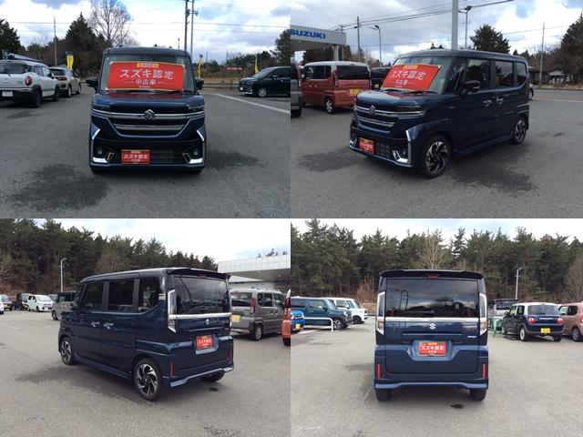 スペーシアカスタム カスタム　ＨＹＢＲＩＤ　ＸＳターボ　４ＷＤ　ナビ・オーディオレス　両側リア電動スライドドア　アダプティブクルーズコントロール　衝突被害軽減システム　衝突安全ボディ　横滑り防止機能　アイドリングストップ　オートエアコン　シートヒーター（2枚目）