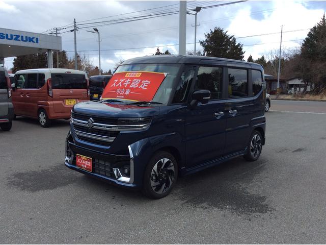 スペーシアカスタム カスタム　ＨＹＢＲＩＤ　ＸＳターボ　４ＷＤ　ナビ・オーディオレス　両側リア電動スライドドア　アダプティブクルーズコントロール　衝突被害軽減システム　衝突安全ボディ　横滑り防止機能　アイドリングストップ　オートエアコン　シートヒーター（9枚目）