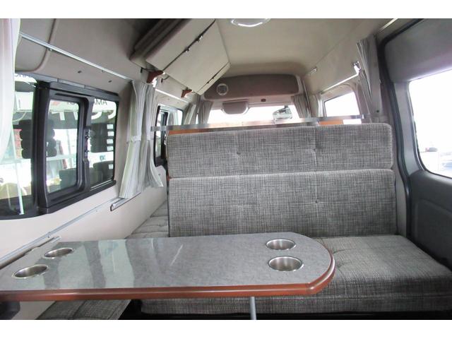 8ナンバーキャンピング ビークル製ブロス 禁煙車 FFファンヒーター インバーター 外部電源 走行充電 冷蔵庫 2段ベット Wエアコン リヤヒーター SDナビフルセグBカメラ(30枚目)