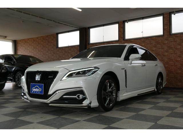 クラウンハイブリッド RSアドバンス Four セーフティパッケージ モデリスタエアロ 黒革シートベンチレーション ムーンルーフ メーカーナビ/フルセグTV/パノラミックビューモニター DVDビデオ再生/ブルートゥース接続 パーキングアシスト(5枚目)