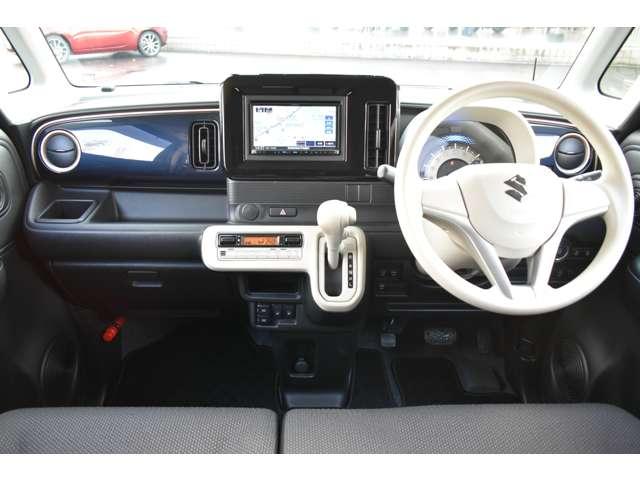 ワゴンＲスマイル ＨＹＢＲＩＤ　Ｓ　両側電動スライドドア・ケンウッドメモリー　前後誤発進抑制　１オーナー　フルタイム４ＷＤ　コーナーセンサー　フルオートエアコン　スマートキー　キーレスエントリー　イモビライザー　シートヒーター　ＤＶＤ（3枚目）