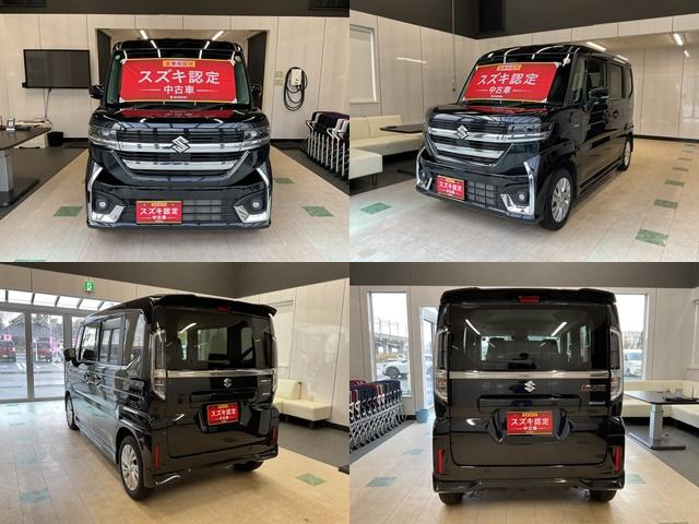 スペーシアカスタム カスタム HYBRID GS 4WD ナビ・オーディオレス 片側リア電動スライドドア アダプティブクルーズコントロール 衝突被害軽減システム 横滑り防止機能 アイドリングストップ プッシュスタート オートエアコン シートヒーター(2枚目)