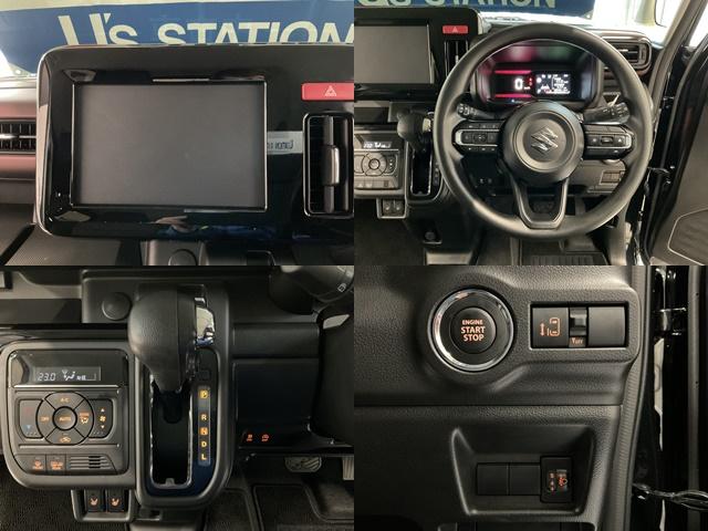 スペーシアカスタム カスタム HYBRID GS 4WD ナビ・オーディオレス 片側リア電動スライドドア アダプティブクルーズコントロール 衝突被害軽減システム 横滑り防止機能 アイドリングストップ プッシュスタート オートエアコン シートヒーター(3枚目)