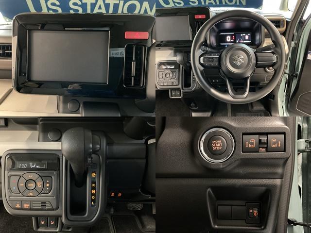 スペーシア ＨＹＢＲＩＤ　Ｘ　４ＷＤ　ナビ・オーディオレス　両側リア電動スライドドア　衝突被害軽減システム　横滑り防止機能　アイドリングストップ　プッシュスタート　オートエアコン　シートヒーター（3枚目）