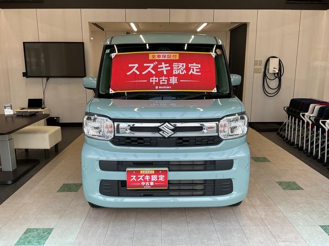 スペーシア ＨＹＢＲＩＤ　Ｘ　４ＷＤ　ナビ・オーディオレス　両側リア電動スライドドア　衝突被害軽減システム　横滑り防止機能　アイドリングストップ　プッシュスタート　オートエアコン　シートヒーター（7枚目）