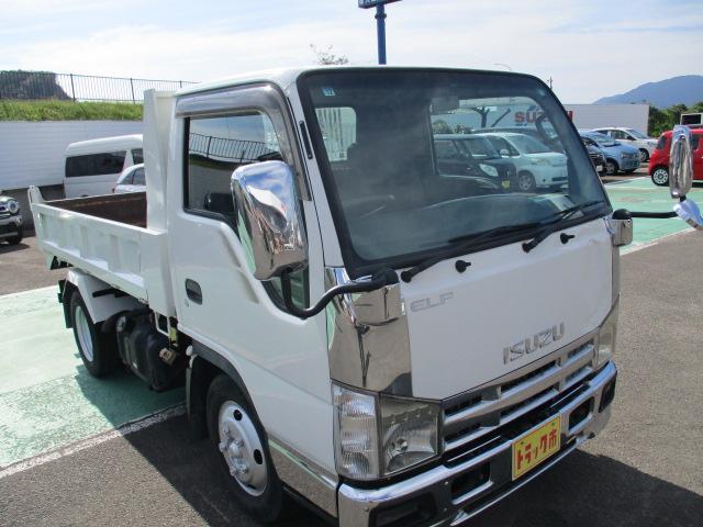 エルフトラック フルフラットローダンプ　花見台製　セーフティローダーダンプ　３０００ＫＧ積　４ナンバー仕様　６速ミッション　メッキバンパー　メッキグリル　メッキコーナーパネル　メッキミラーカバー（13枚目）