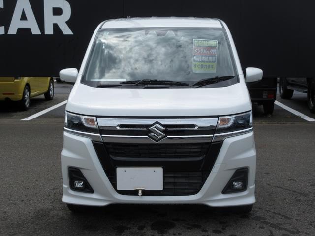 ワゴンRカスタムZ ハイブリッドZT 4WD 横滑り防止 衝突軽減 車線逸脱警報 誤発信抑制 前席シートヒータ ベンチシート LED 自動ハイビーム スマートキー(2枚目)