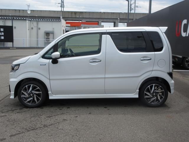 ワゴンRカスタムZ ハイブリッドZT 4WD 横滑り防止 衝突軽減 車線逸脱警報 誤発信抑制 前席シートヒータ ベンチシート LED 自動ハイビーム スマートキー(5枚目)