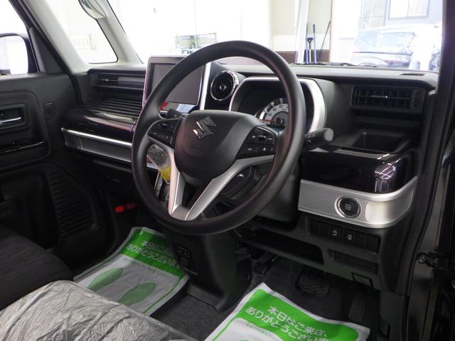 ハイブリッドGS 4WD スズキセーフティサポート 左側パワスラ リアソナー レーダークルーズ LEDヘッドライト LEDフォグ F左右シートヒーター ミラーヒーター 純正14インチAW 横滑り防止 届出済未使用車(7枚目)