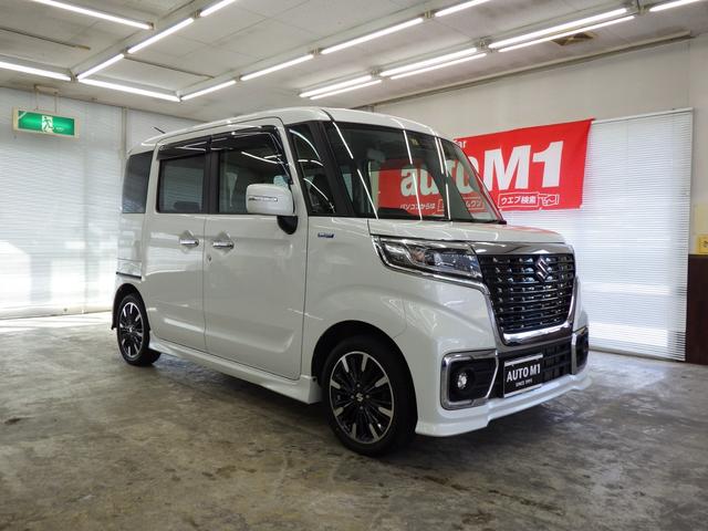 ハイブリッドXS 4WD スズキセーフティサポート 純正ナビフルセグ Bカメラ 両側パワスラ 純正エンスタ リアソナー F左右シートヒーター ミラーヒーター LEDヘッドライト LEDフォグ ワンオーナー 禁煙車(3枚目)