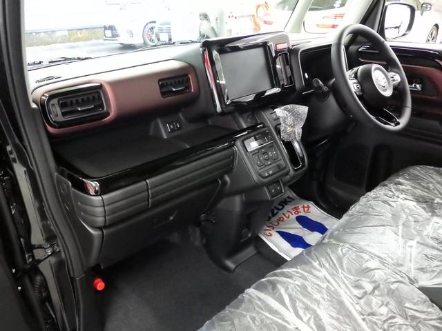 スペーシアカスタム ハイブリッドＸＳ　４ＷＤ　スズキセーフティサポート　両側パワスラ　ステアリングヒーター　ＨＵＤ　純正１５インチＡＷ　Ｒオットマンシート　レーダークルーズ　ＬＥＤヘッドライト　ＬＥＤフォグ　前後ソナー　届出済未使用車（12枚目）